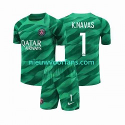 Paris Saint-Germain Kind Shirt met Bedrukking Doelman K.NAVAS 1 Thuis 2023-2024 Korte Mouw