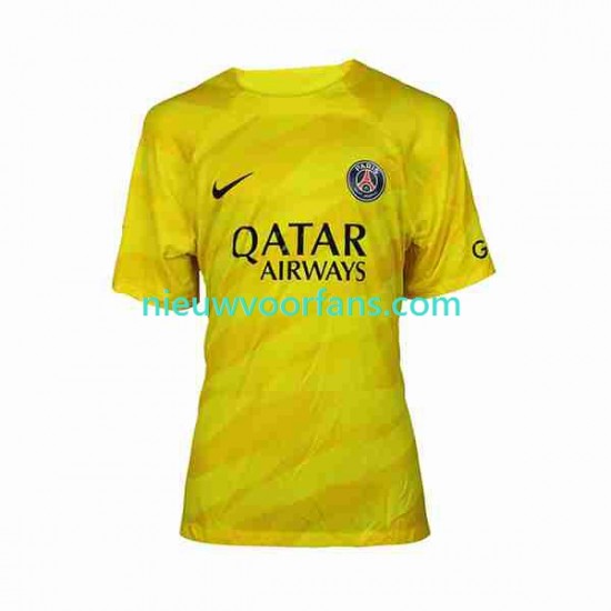 Paris Saint-Germain Heren Shirt met Bedrukking Doelman Derde 2023-2024 Korte Mouw
