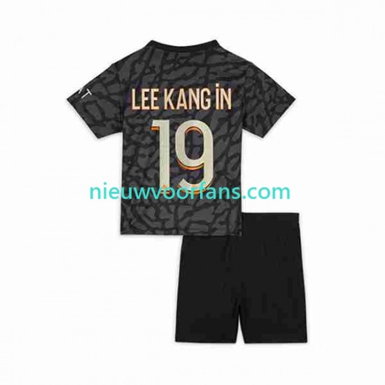 Paris Saint-Germain Kind Shirt met Bedrukking Lee Kang In 19 Derde 2023-2024 Korte Mouw