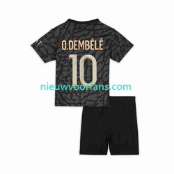 Paris Saint-Germain Kind Shirt met Bedrukking O.Dembele 10 Derde 2023-2024 Korte Mouw