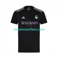 Real Madrid Heren Shirt met Bedrukking Balmain 2023-2024 Korte Mouw