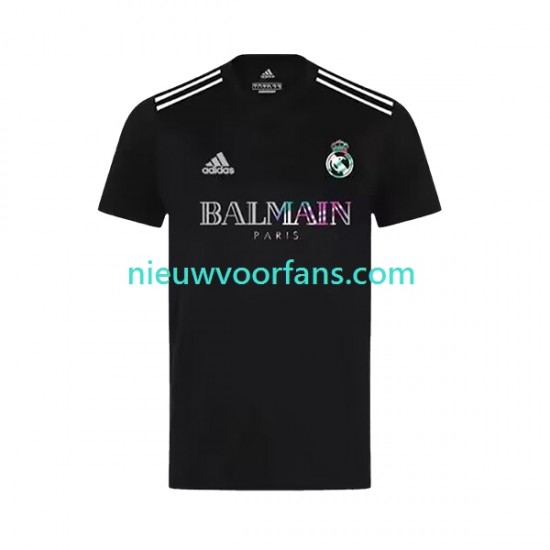 Real Madrid Heren Shirt met Bedrukking Balmain 2023-2024 Korte Mouw