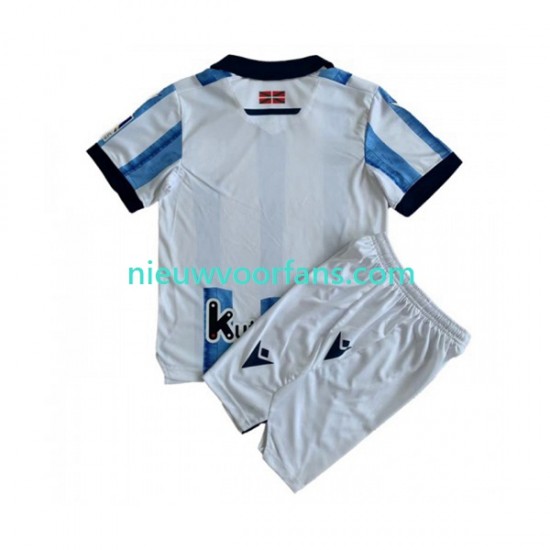Real Sociedad Kind Shirt met Bedrukking Thuis 2023-2024 Korte Mouw
