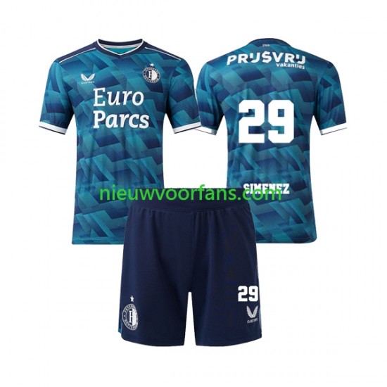 Feyenoord Rotterdam Kind Shirt met Bedrukking Santiago Gimenez 29 Uit 2023-2024 Korte Mouw