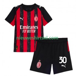 AC Milan Kind Shirt met Bedrukking Ardon Jashari 30 Thuis 2025-2026 Korte Mouw