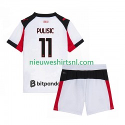 AC Milan Kind Shirt met Bedrukking Christian Pulisic 11 Uit 2025-2026 Korte Mouw