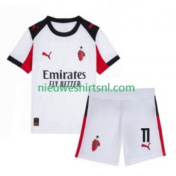 AC Milan Kind Shirt met Bedrukking Christian Pulisic 11 Uit 2025-2026 Korte Mouw