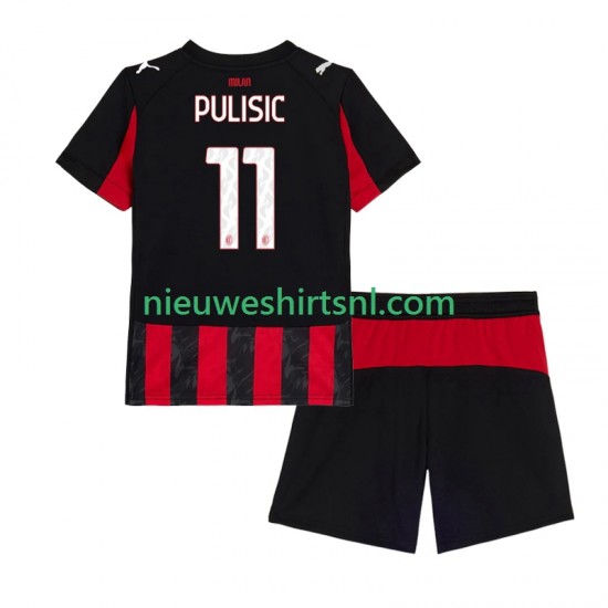 AC Milan Kind Shirt met Bedrukking Christian Pulisic 11 Thuis 2025-2026 Korte Mouw