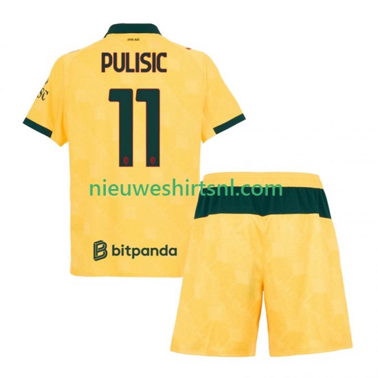 AC Milan Kind Shirt met Bedrukking Christian Pulisic 11 Derde 2025-2026 Korte Mouw