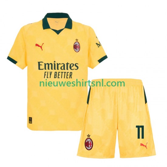 AC Milan Kind Shirt met Bedrukking Christian Pulisic 11 Derde 2025-2026 Korte Mouw