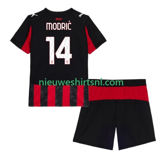 AC Milan Kind Shirt met Bedrukking Modrić Luca 14 Thuis 2025-2026 Korte Mouw