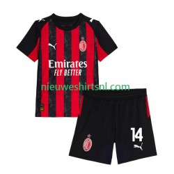 AC Milan Kind Shirt met Bedrukking Modrić Luca 14 Thuis 2025-2026 Korte Mouw