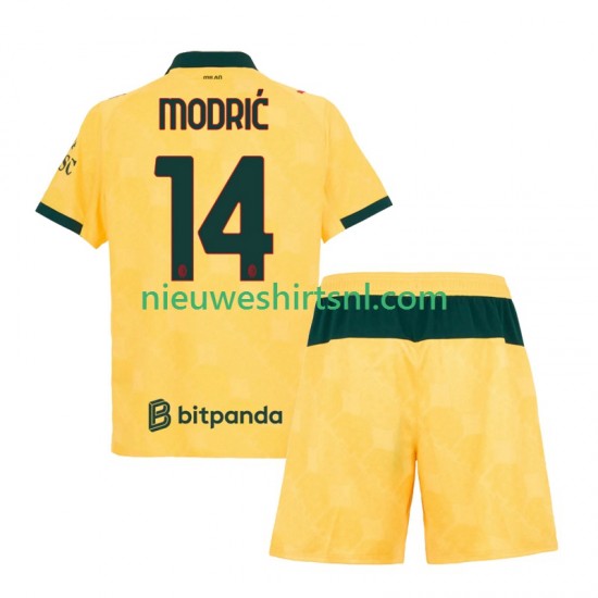 AC Milan Kind Shirt met Bedrukking Modrić Luca 14 Derde 2025-2026 Korte Mouw