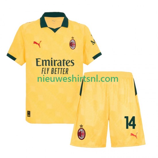 AC Milan Kind Shirt met Bedrukking Modrić Luca 14 Derde 2025-2026 Korte Mouw