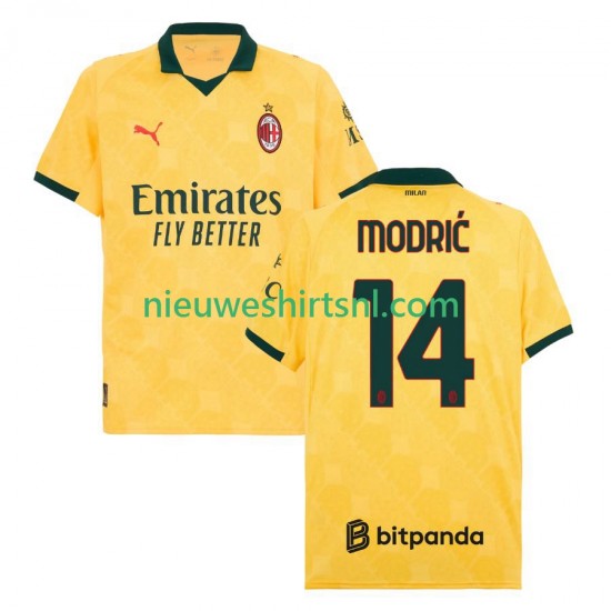AC Milan Heren Shirt met Bedrukking Modrić Luca 14 Derde 2025-2026 Korte Mouw