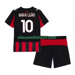 AC Milan Kind Shirt met Bedrukking Rafael Leao 10 Thuis 2025-2026 Korte Mouw