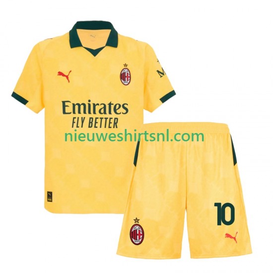 AC Milan Kind Shirt met Bedrukking Rafael Leao 10 Derde 2025-2026 Korte Mouw