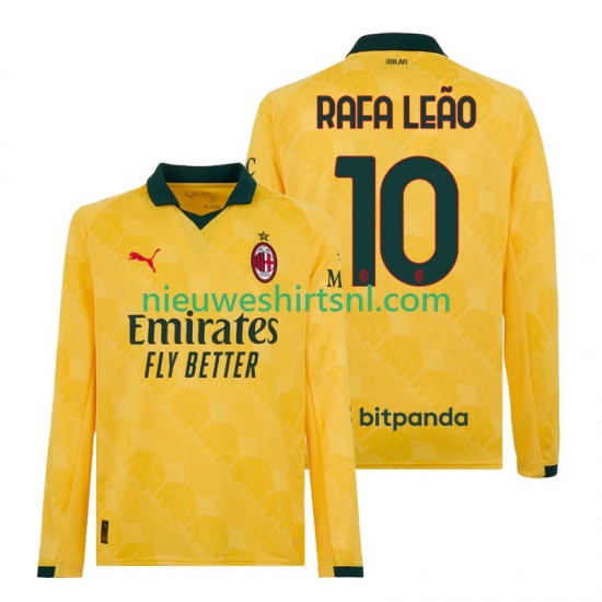 AC Milan Heren Shirt met Bedrukking Rafael Leao 10 Derde 2025-2026 Lange Mouw