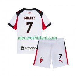 AC Milan Kind Shirt met Bedrukking Santiago Gimenez 7 Uit 2025-2026 Korte Mouw