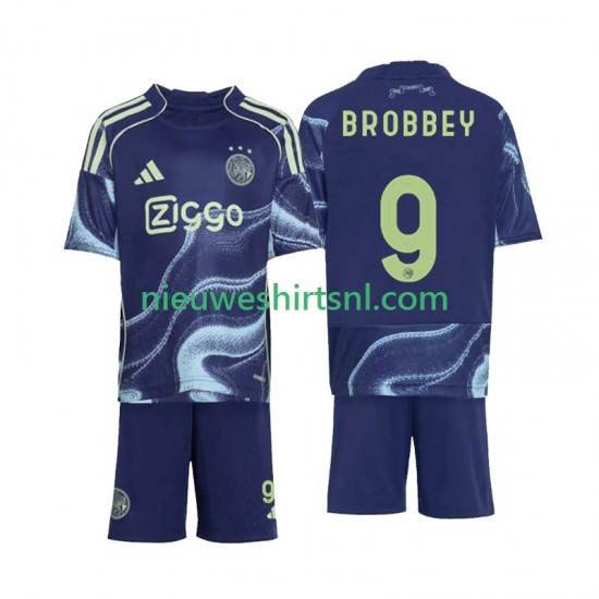 AFC Ajax Kind Shirt met Bedrukking Brian Brobbey 9 Uit 2025-2026 Korte Mouw