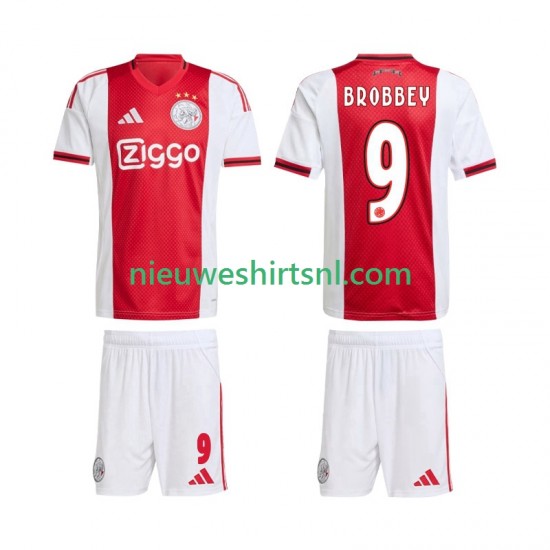 AFC Ajax Kind Shirt met Bedrukking Brian Brobbey 9 Thuis 2025-2026 Korte Mouw