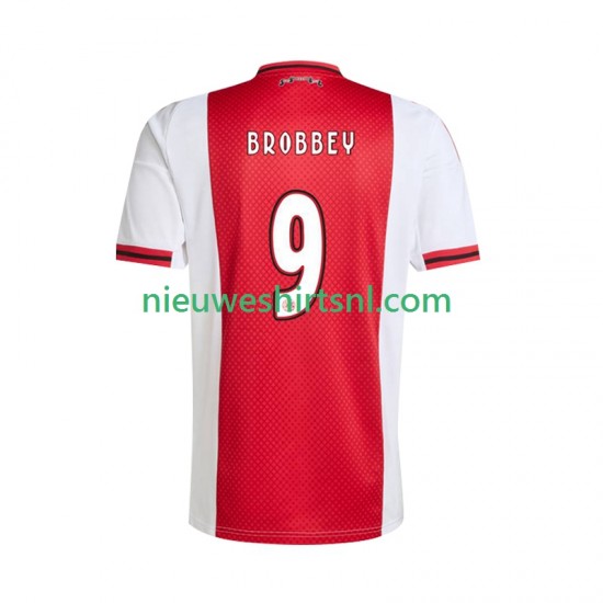 AFC Ajax Heren Shirt met Bedrukking Brian Brobbey 9 Thuis 2025-2026 Korte Mouw