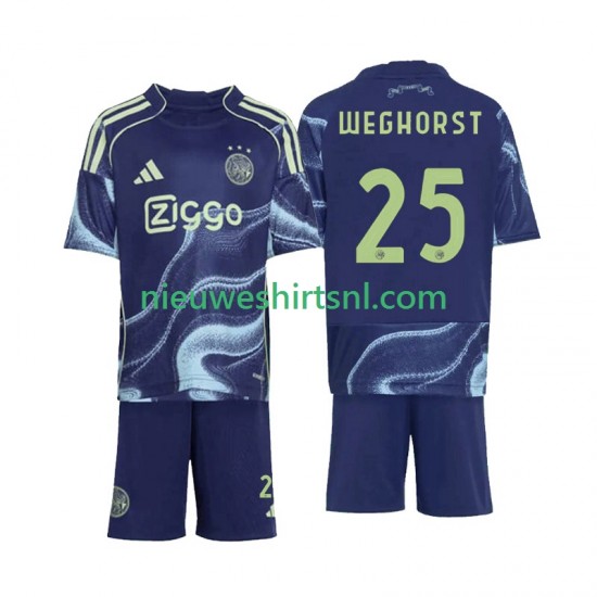 AFC Ajax Kind Shirt met Bedrukking Wout Weghorst 25 Uit 2025-2026 Korte Mouw