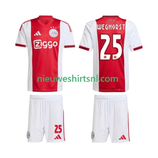 AFC Ajax Kind Shirt met Bedrukking Wout Weghorst 25 Thuis 2025-2026 Korte Mouw
