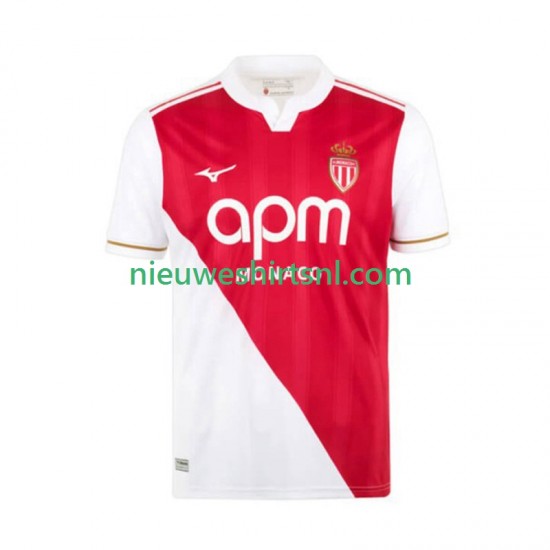 AS Monaco Heren Shirt met Bedrukking Thuis 2025-2026 Korte Mouw