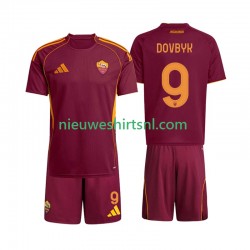 AS Roma Kind Shirt met Bedrukking Artem Dovbyk 9 Thuis 2025-2026 Korte Mouw
