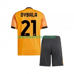 AS Roma Kind Shirt met Bedrukking Dybala 21 Uit 2025-2026 Korte Mouw