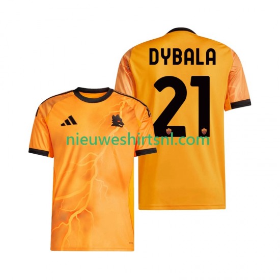AS Roma Heren Shirt met Bedrukking Dybala 21 Uit 2025-2026 Korte Mouw