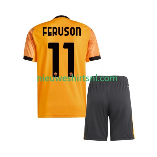 AS Roma Kind Shirt met Bedrukking Evan Ferguson 11 Uit 2025-2026 Korte Mouw
