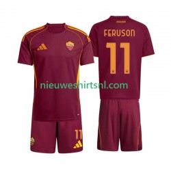 AS Roma Kind Shirt met Bedrukking Evan Ferguson 11 Thuis 2025-2026 Korte Mouw