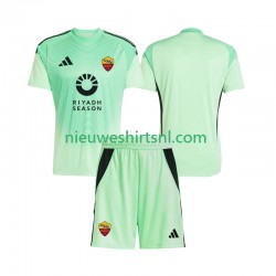 AS Roma Kind Shirt met Bedrukking Doelman Uit Vierde 2025-2026 Korte Mouw