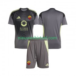 AS Roma Kind Shirt met Bedrukking Doelman Thuis 2025-2026 Korte Mouw