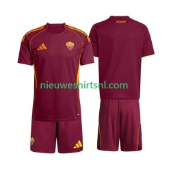 AS Roma Kind Shirt met Bedrukking Thuis 2025-2026 Korte Mouw
