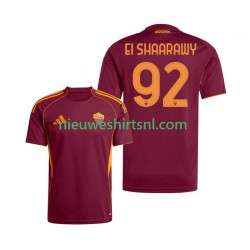 AS Roma Heren Shirt met Bedrukking Stephan El Shaarawy 92 Thuis 2025-2026 Korte Mouw