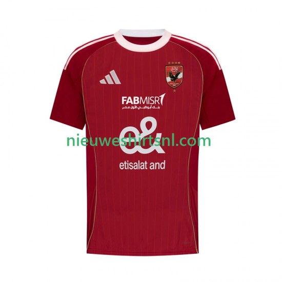 Heren Shirt met Bedrukking Al Ahly SC Thuis 2025-2026 Korte Mouw