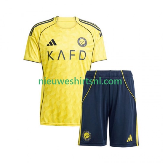 Kind Shirt met Bedrukking Al Nassr Thuis 2025-2026 Korte Mouw