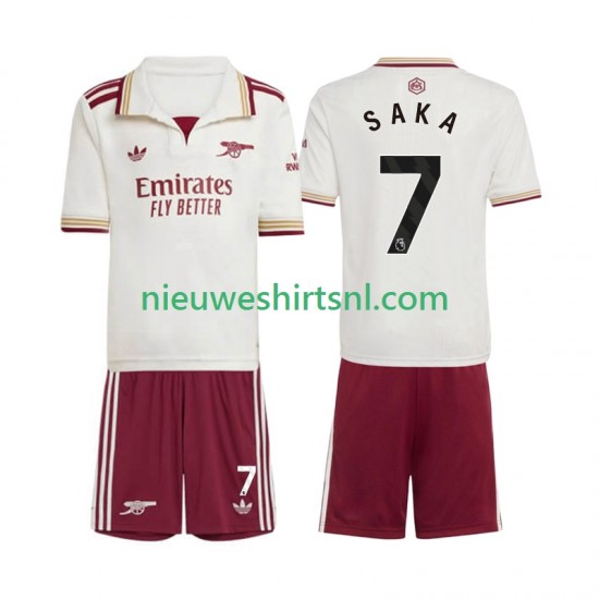 Arsenal Kind Shirt met Bedrukking Bukayo Saka 7 Derde 2025-2026 Korte Mouw