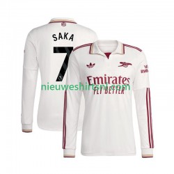 Arsenal Heren Shirt met Bedrukking Bukayo Saka 7 Derde 2025-2026 Lange Mouw