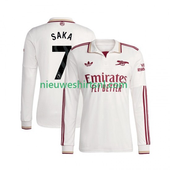 Arsenal Heren Shirt met Bedrukking Bukayo Saka 7 Derde 2025-2026 Lange Mouw