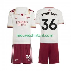 Arsenal Kind Shirt met Bedrukking Martin Zubimendi 36 Derde 2025-2026 Korte Mouw