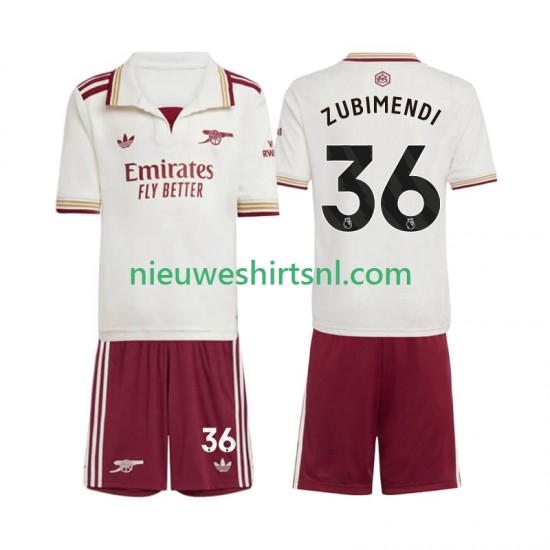 Arsenal Kind Shirt met Bedrukking Martin Zubimendi 36 Derde 2025-2026 Korte Mouw