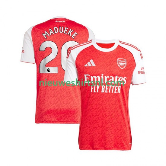 Arsenal Heren Shirt met Bedrukking Noni Madueke 20 Thuis 2025-2026 Korte Mouw