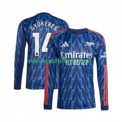 Arsenal Heren Shirt met Bedrukking Viktor Gyokeres 14 Uit 2025-2026 Lange Mouw
