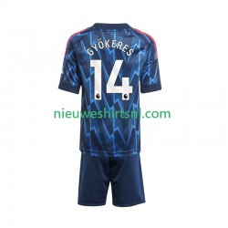 Arsenal Kind Shirt met Bedrukking Viktor Gyokeres 14 Uit 2025-2026 Korte Mouw