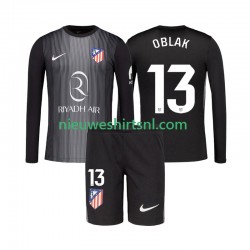 Atlético Madrid Kind Shirt met Bedrukking Doelman Jan Oblak 13 Uit 2025-2026 Lange Mouw