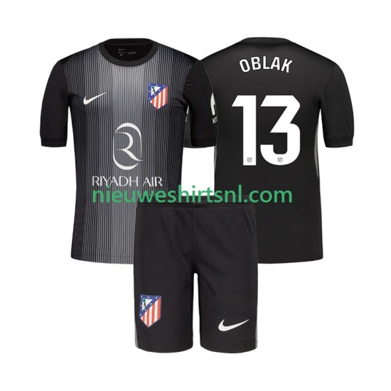 Atlético Madrid Kind Shirt met Bedrukking Doelman Jan Oblak 13 Uit 2025-2026 Korte Mouw